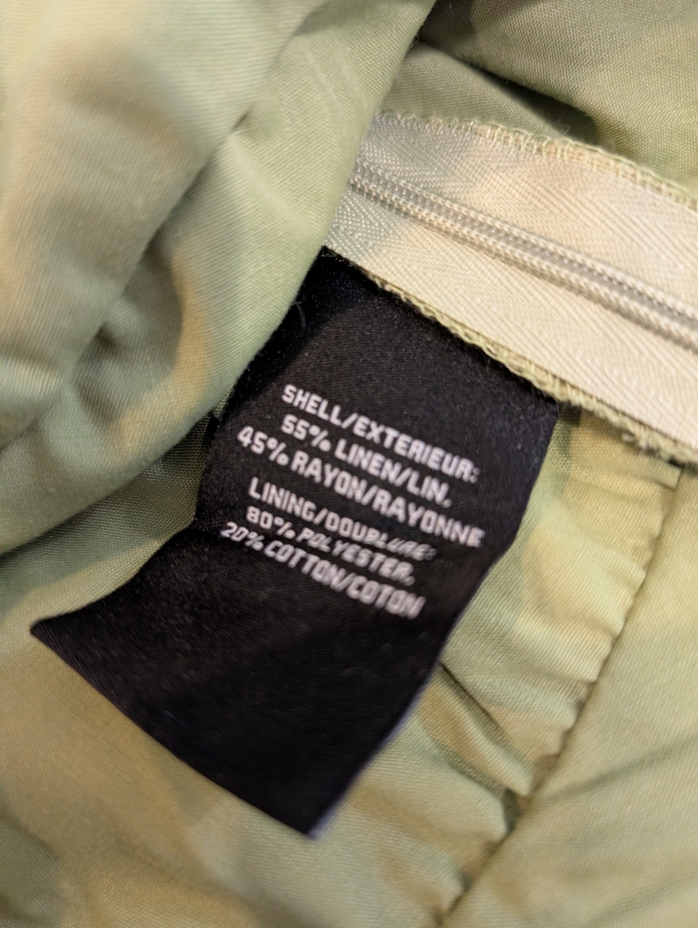7 For All Mankind Tie-Front Peplum Blouse in Olive Green - Picture 7 of 8